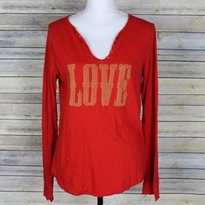 Zadig & Voltaire Tunisien Love Rhinestone Top